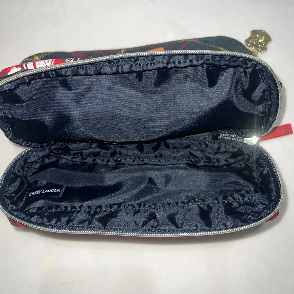 Estee Lauder Limited Edition 2 Zip Compartment Makeup Bag, 8